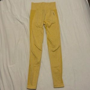 Gymshark Yellow Flex Leggings Extra Small